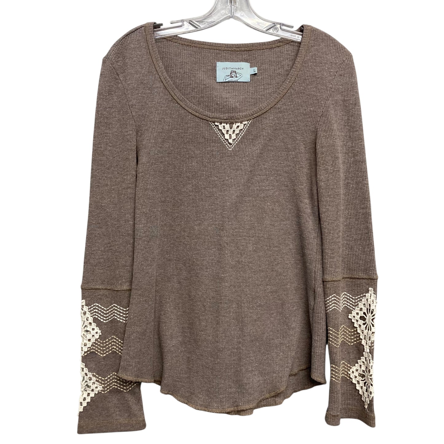 Top Ls By Judith March In Tan, Size:L