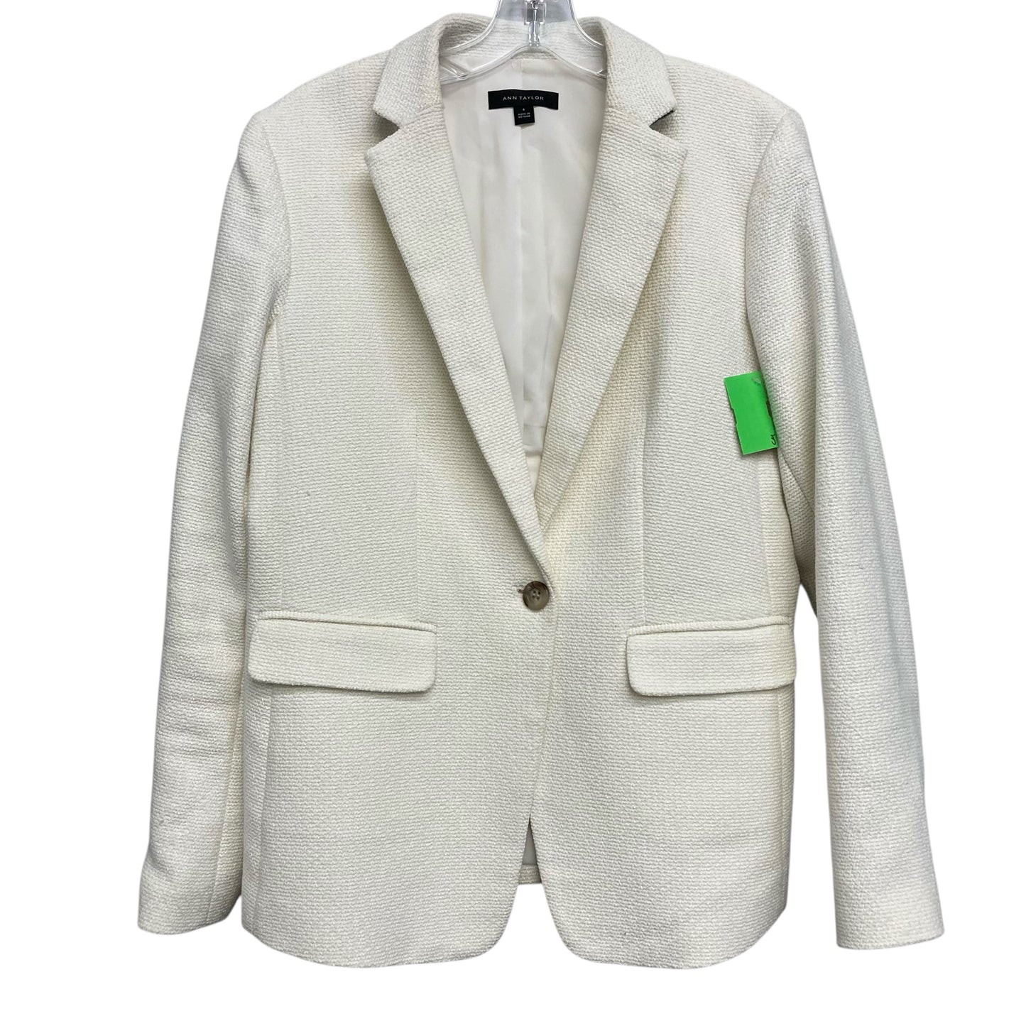 Blazer By Ann Taylor In Cream, Size:S