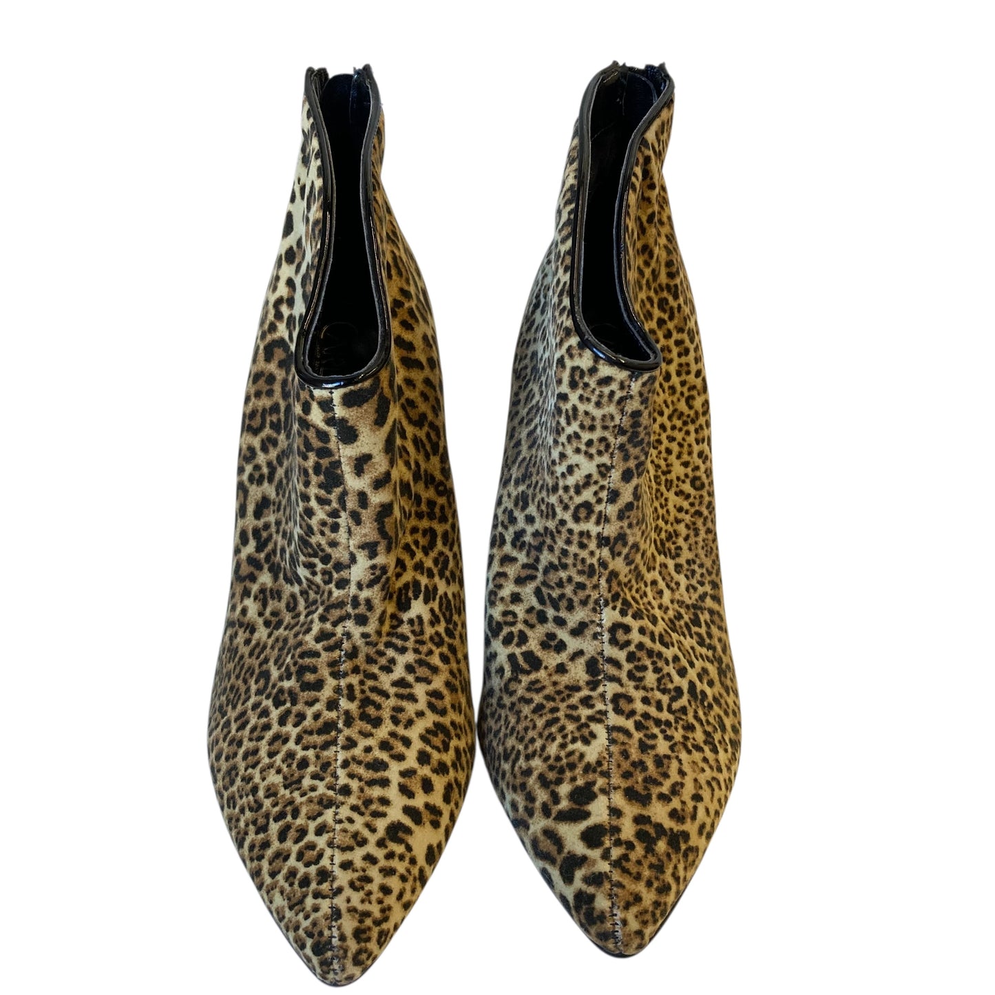 Boots Ankle Heels By Carlos By Carlos Santana In Animal Print, Size:6.5