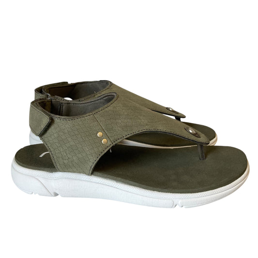 Sandals Flats By Ryka In Green, Size:6.5