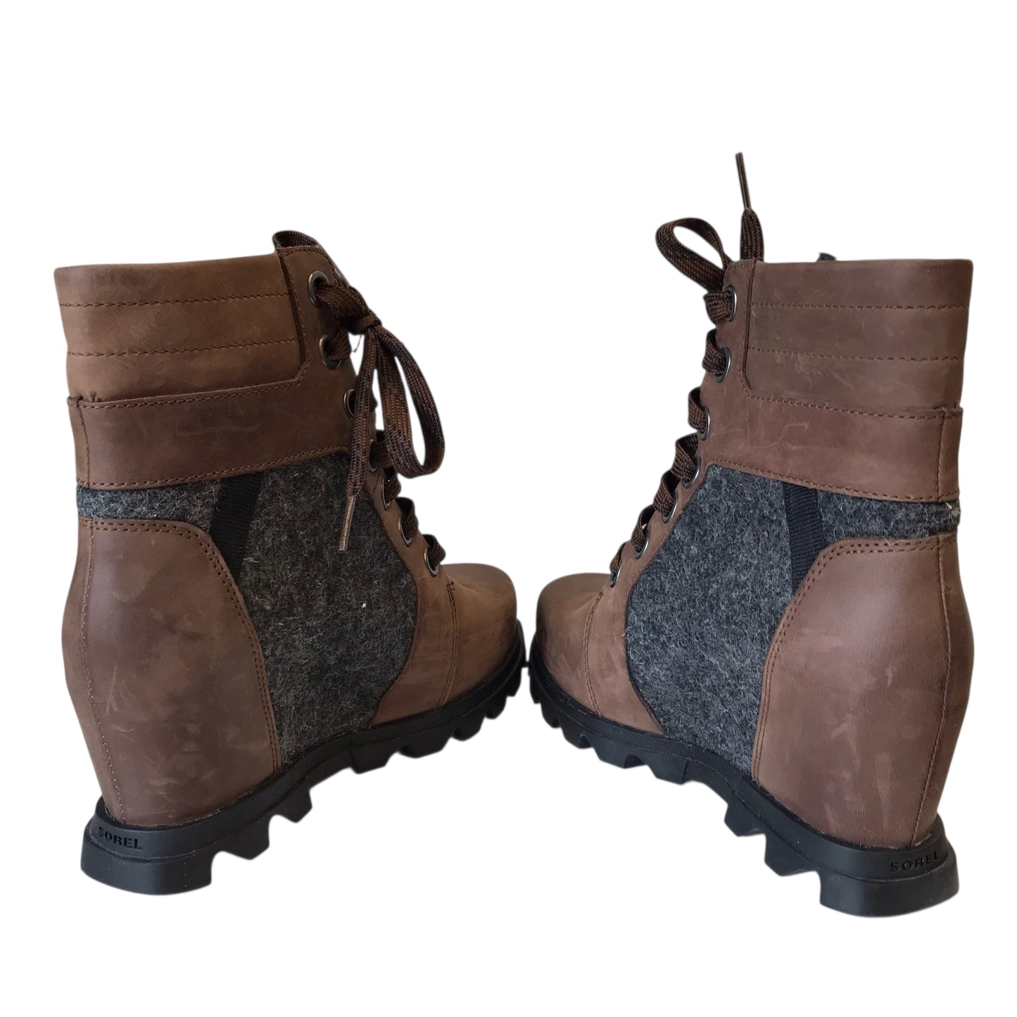 Boots Hiking By Sorel In Brown & Grey, Size:6.5