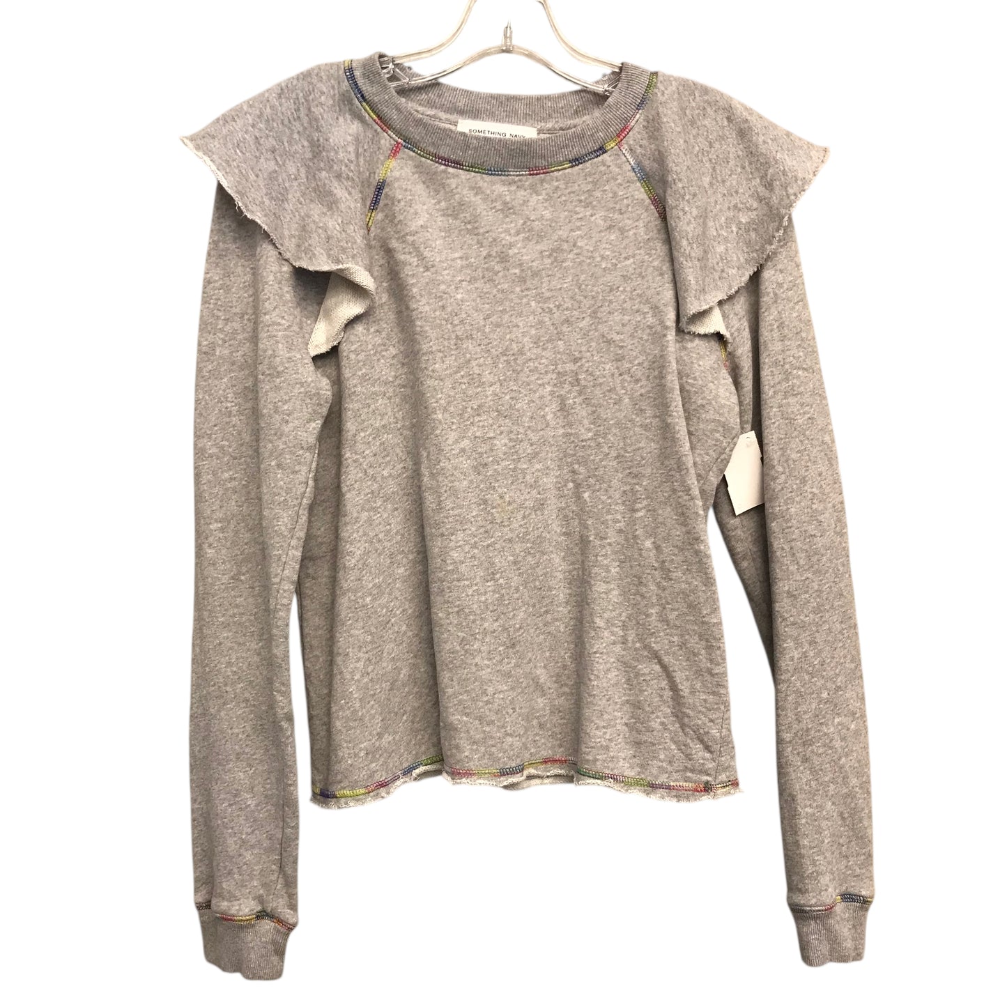 Top Ls By Something Navy In Grey, Size:Xs