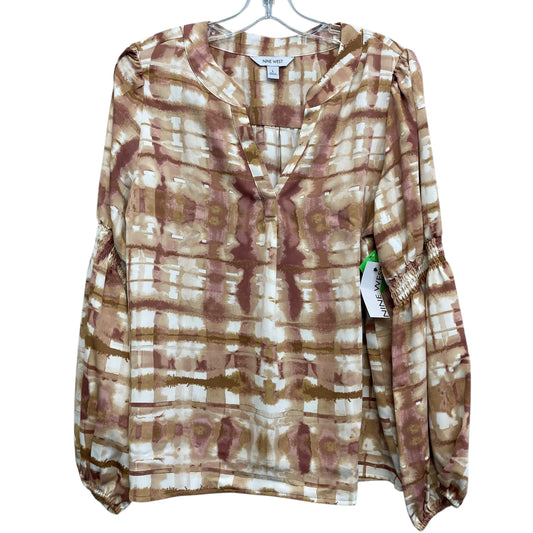 Top Ls By Nine West In Brown & Cream, Size:L