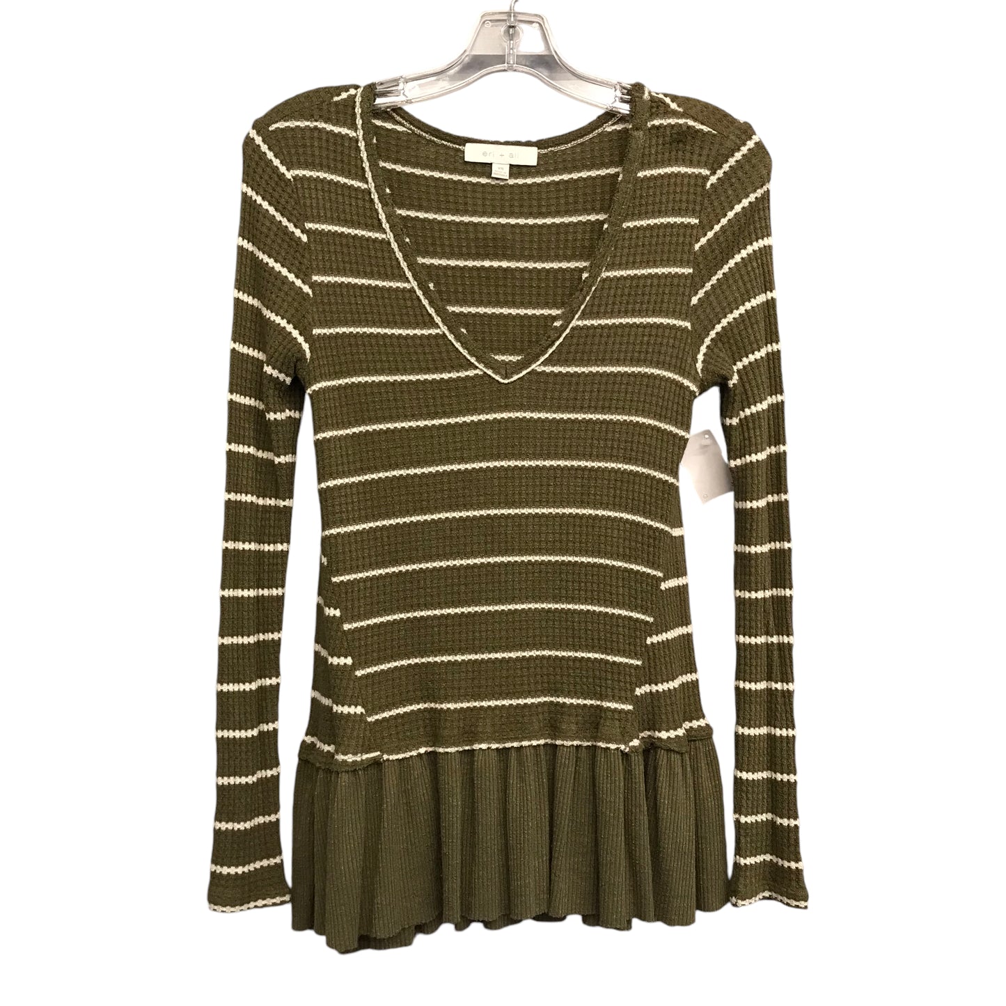 Top Ls By Eri + Ali In Striped Pattern, Size:Xs