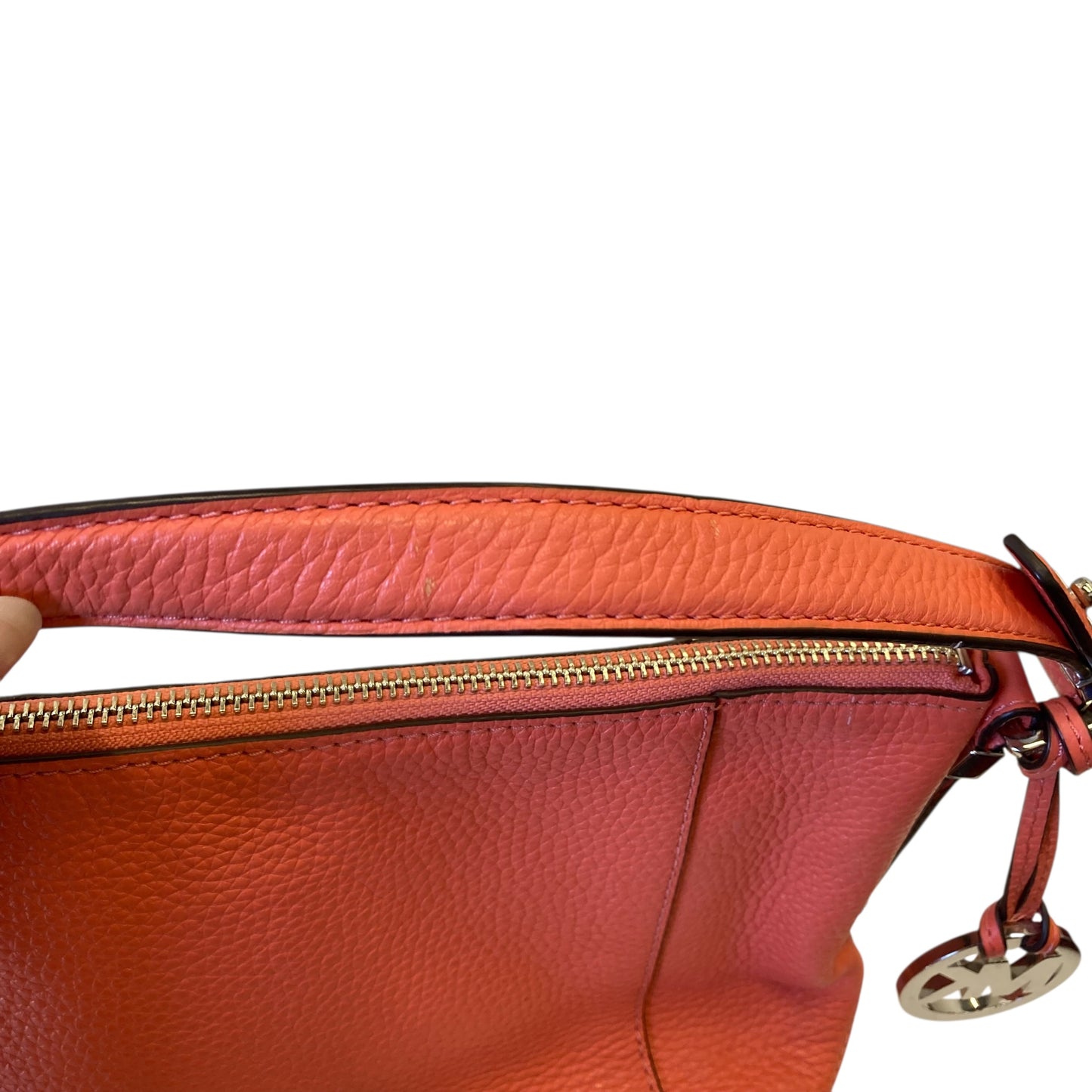 Handbag Designer By Michael Kors In Orange, Size:Medium