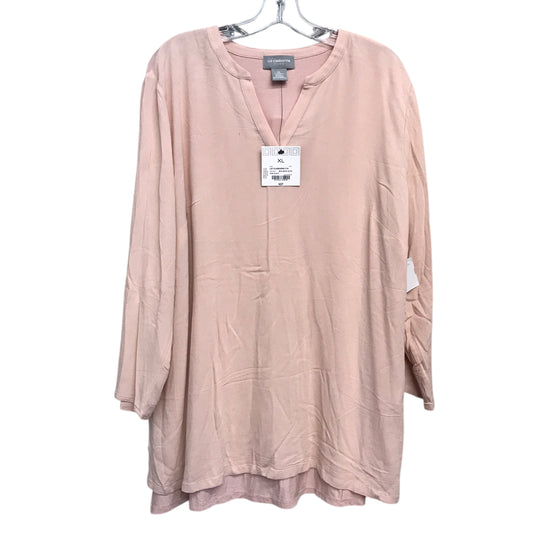 Top Ls By Liz Claiborne In Pink, Size:Xl