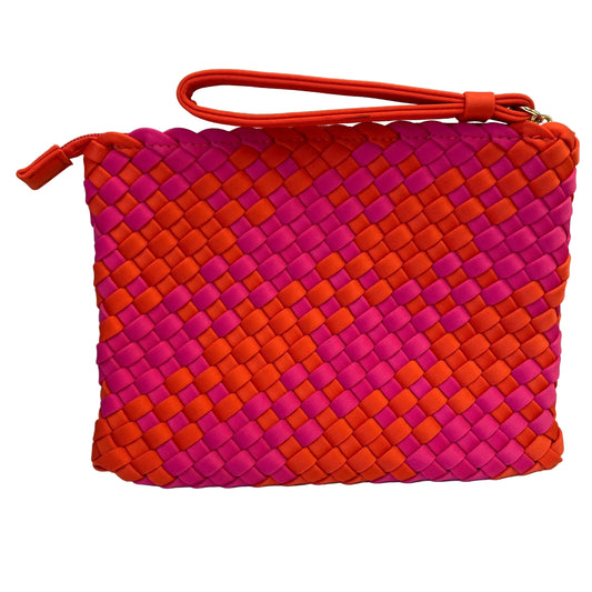 Wristlet In Orange & Pink, Size:Medium