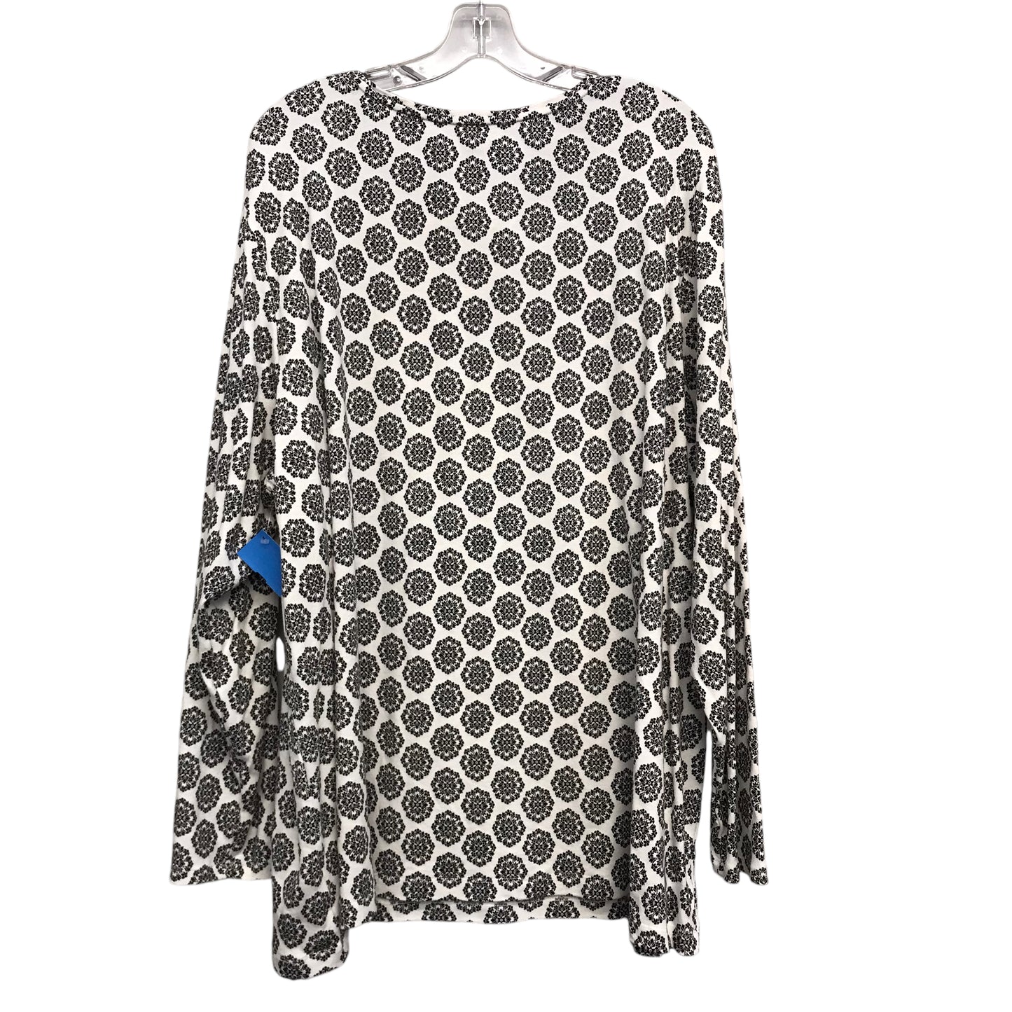 Top Ls Basic By Croft And Barrow In Black & Cream, Size:4X