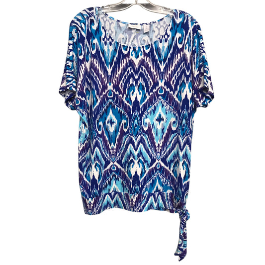 Top Ss By Chicos In Blue & White, Size:L