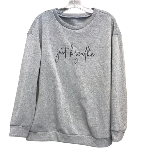 Sweatshirt Crewneck By Shein In Grey, Size:2X