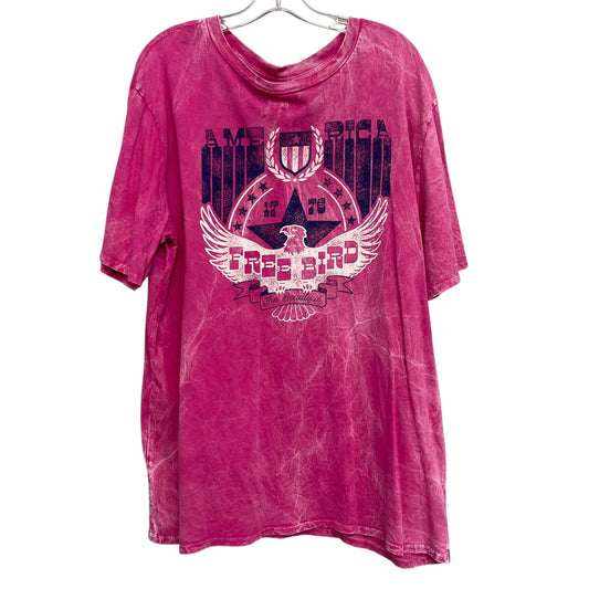 Top Ss Basic By Hrt & Luv In Pink, Size:L