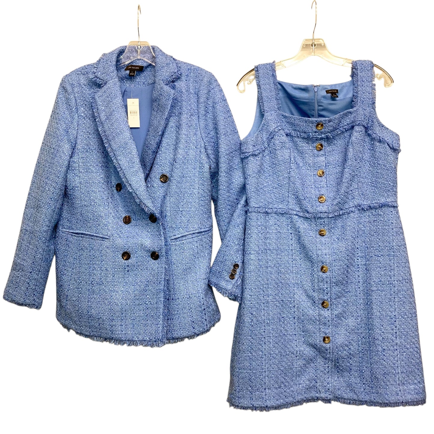 Dress Set 2Pc By Ann Taylor In Blue, Size:8
