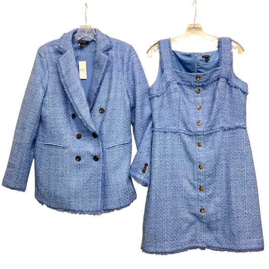 Dress Set 2Pc By Ann Taylor In Blue, Size:8
