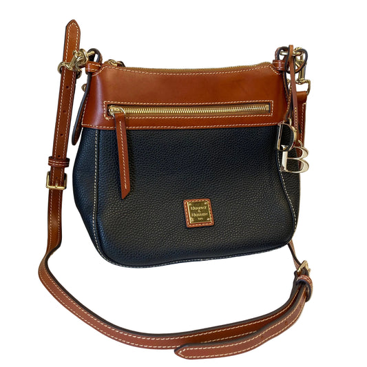 Crossbody Designer By Dooney And Bourke In Black & Brown, Size:Medium