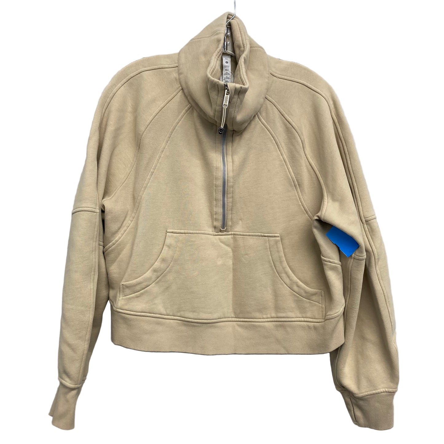 Sweatshirt Collar By Lululemon In Beige, Size:M