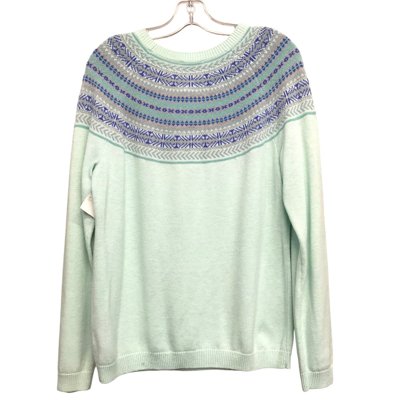 Sweater By Talbots In Green & Blue, Size:M