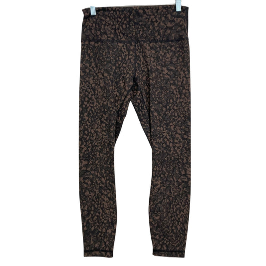 Athletic Leggings By Lululemon In Black & Brown, Size:M