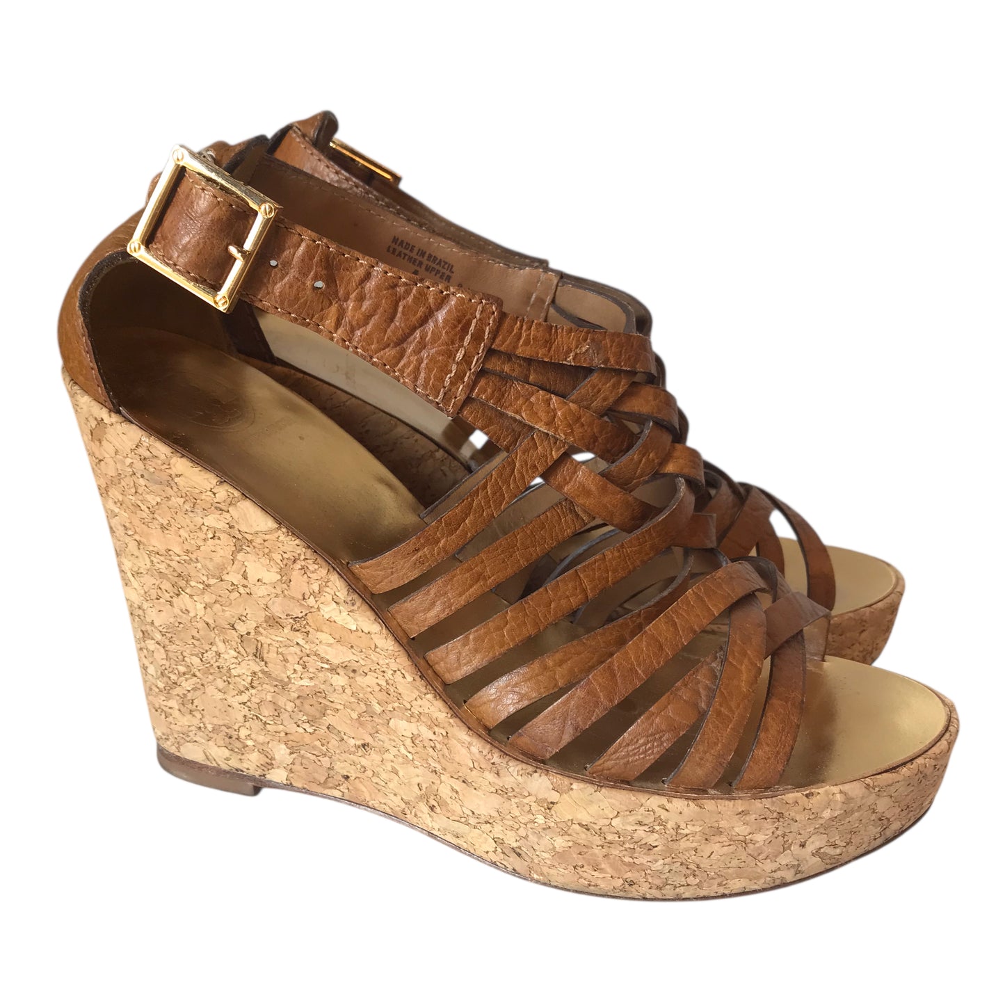 Sandals Designer By Tory Burch In Brown, Size:8
