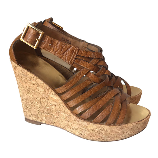 Sandals Designer By Tory Burch In Brown, Size:8