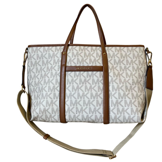 Handbag Designer By Michael Kors In Cream, Size:Large