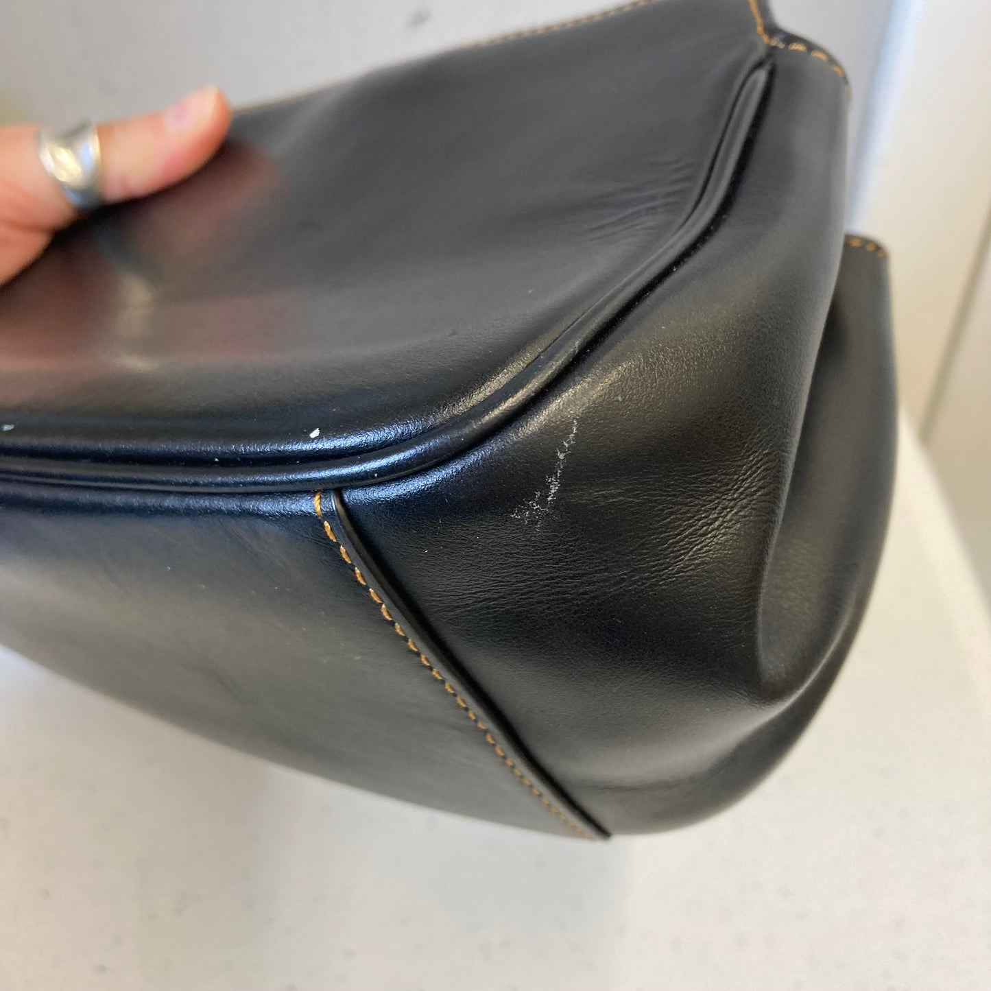Handbag Designer By Coach In Black, Size:Small