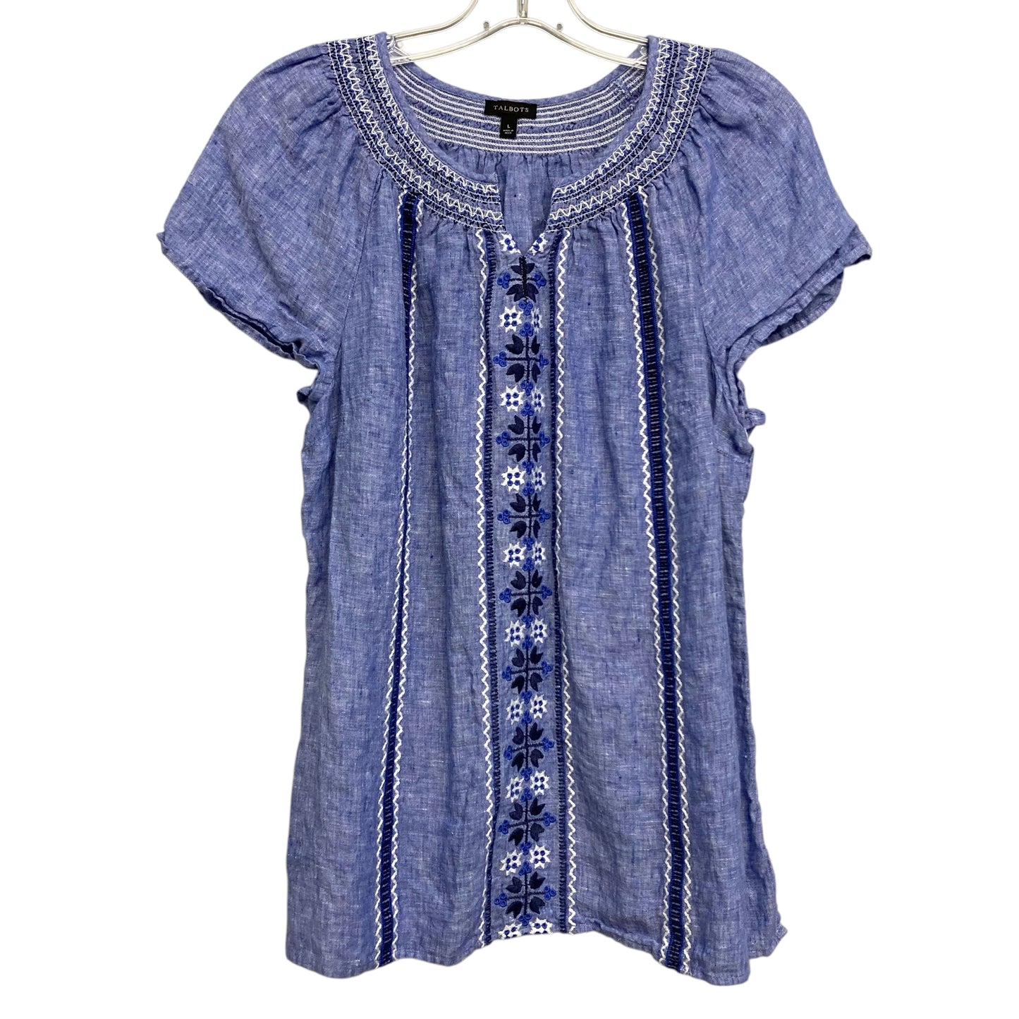 Top Sleeveless By Talbots In Blue, Size:L