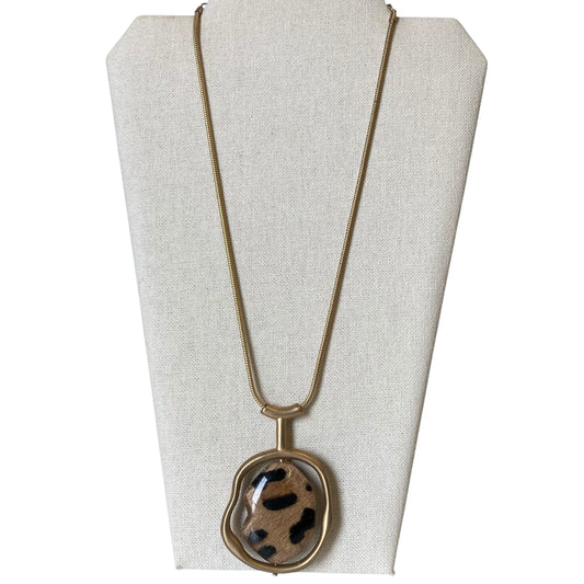 Necklace Pendant By Chicos In Animal Print
