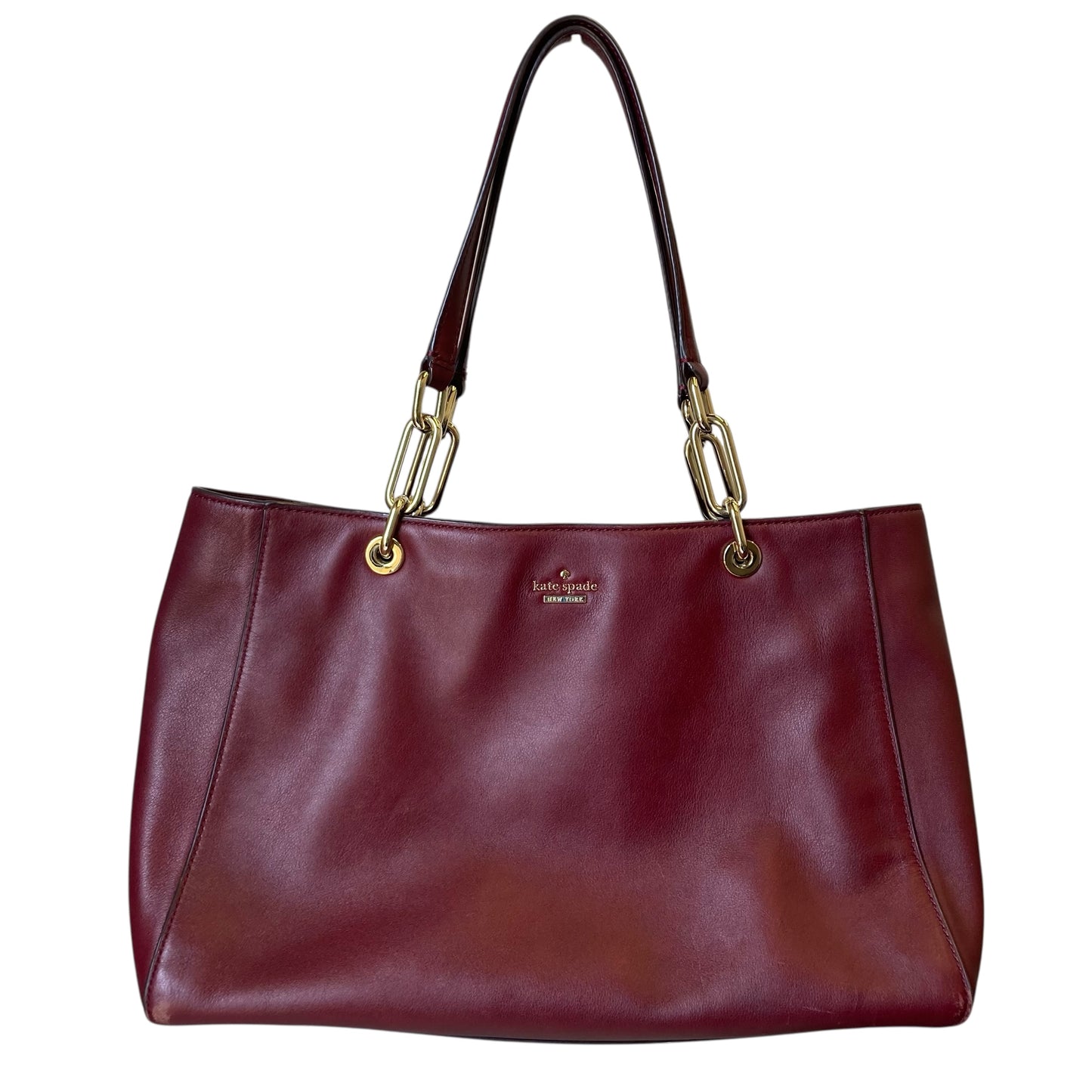 Handbag Designer By Kate Spade In Maroon, Size:Large