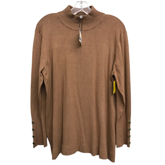 Top Ls Basic By Anne Klein In Tan, Size:Xl