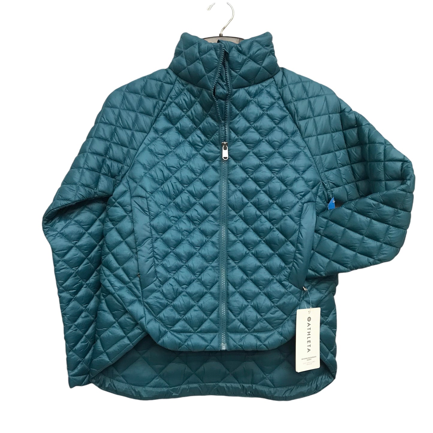 Jacket Puffer & Quilted By Athleta In Teal, Size:Xxs