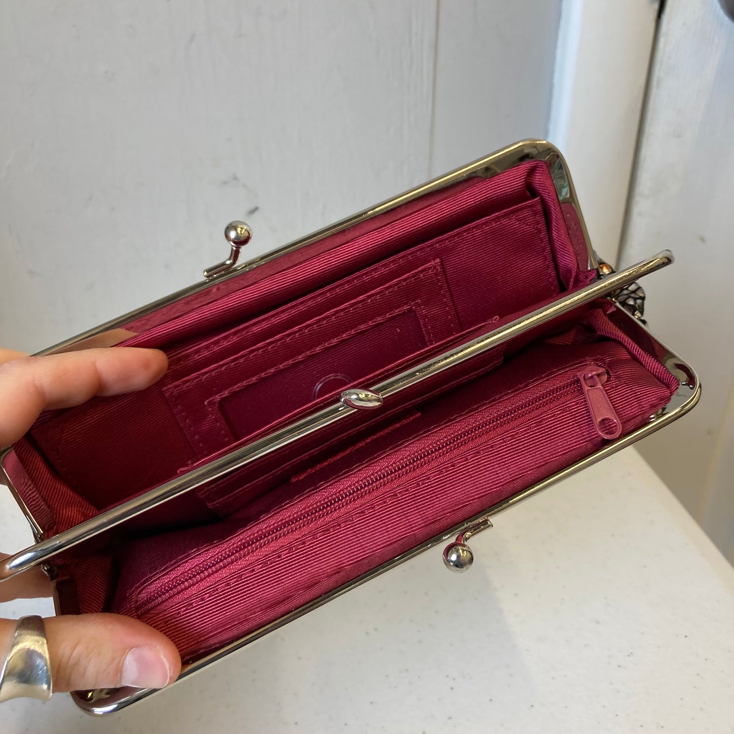 Wallet By Hobo Intl In Silver, Size:Medium