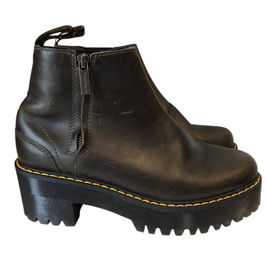 Boots Ankle Heels By Dr Martens In Brown, Size:8