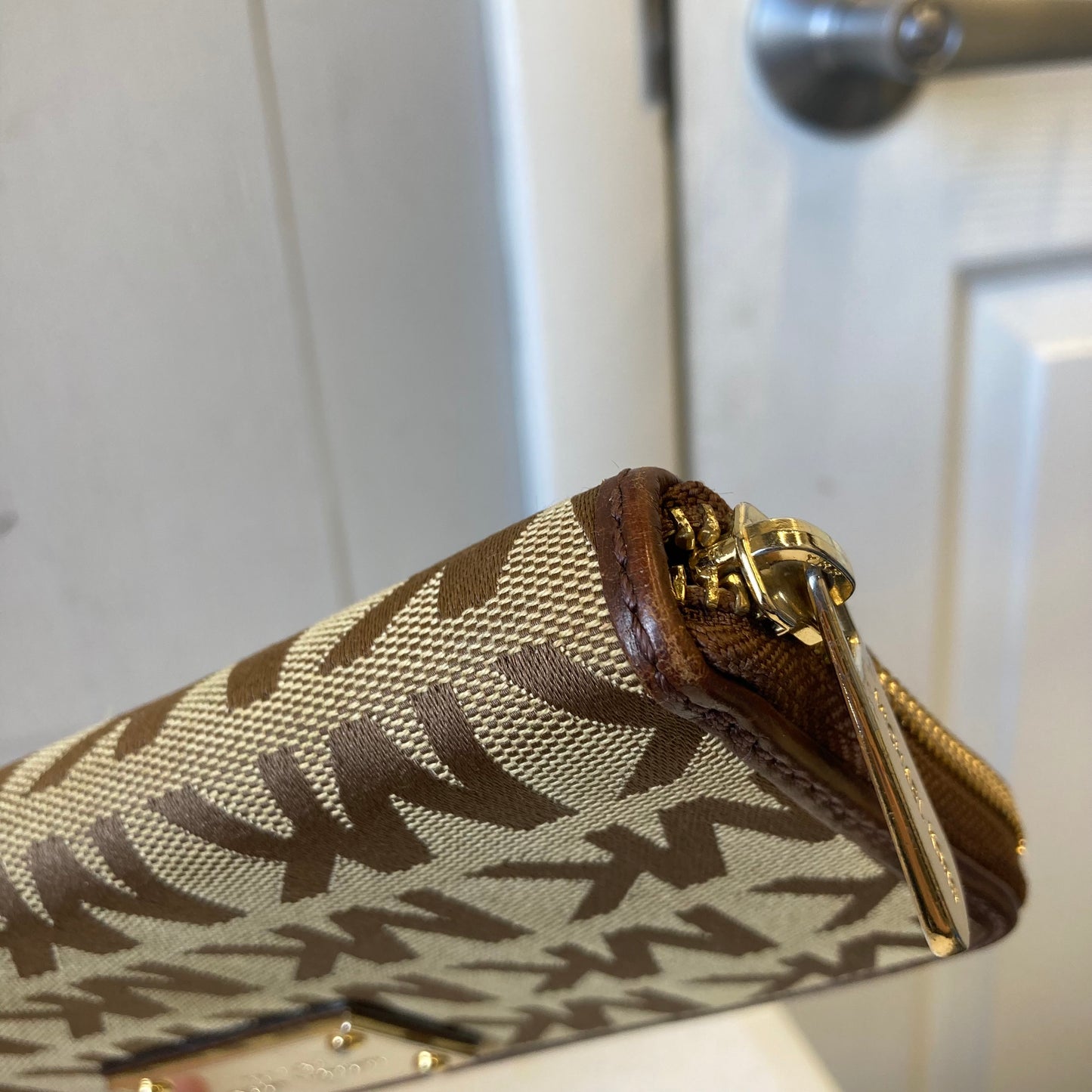 Wallet Designer By Michael Kors In Brown, Size:Large