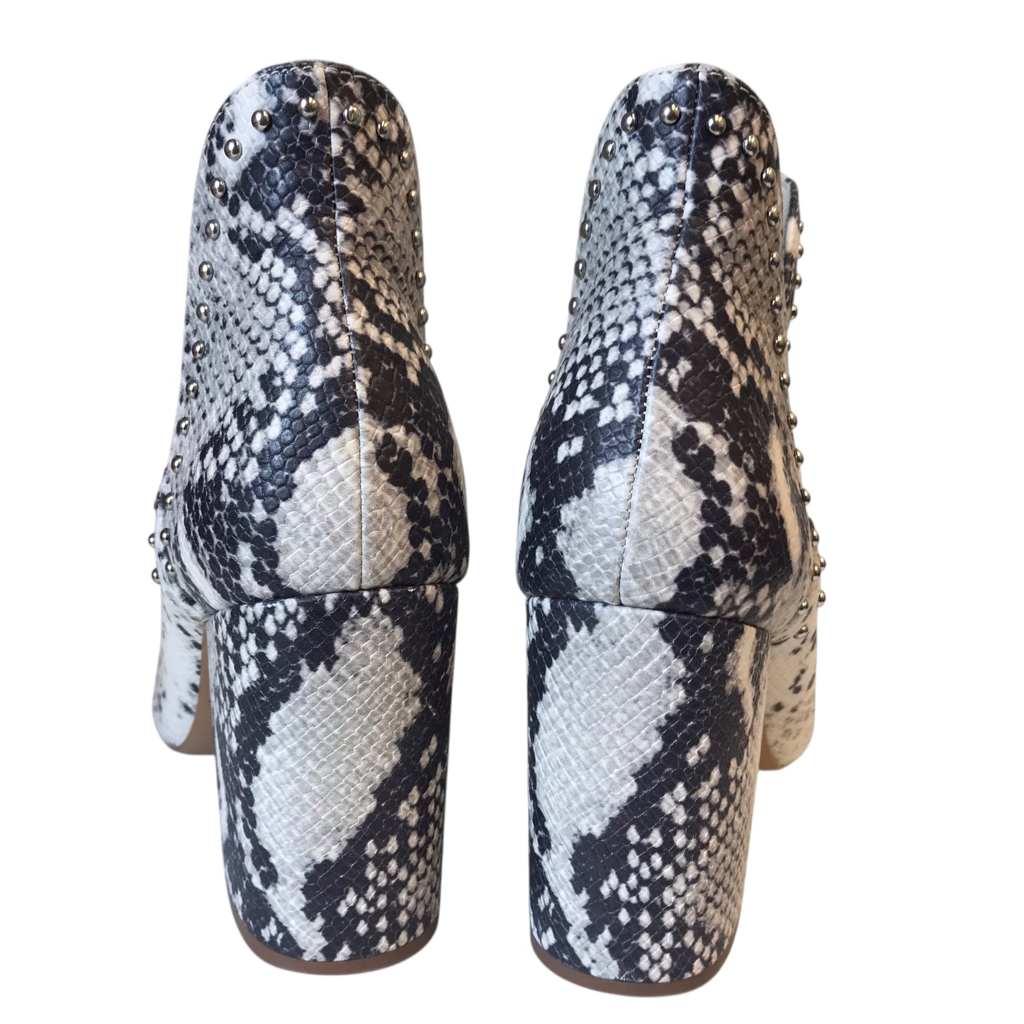 Boots Ankle Heels By Steve Madden In Snakeskin Print, Size:7.5