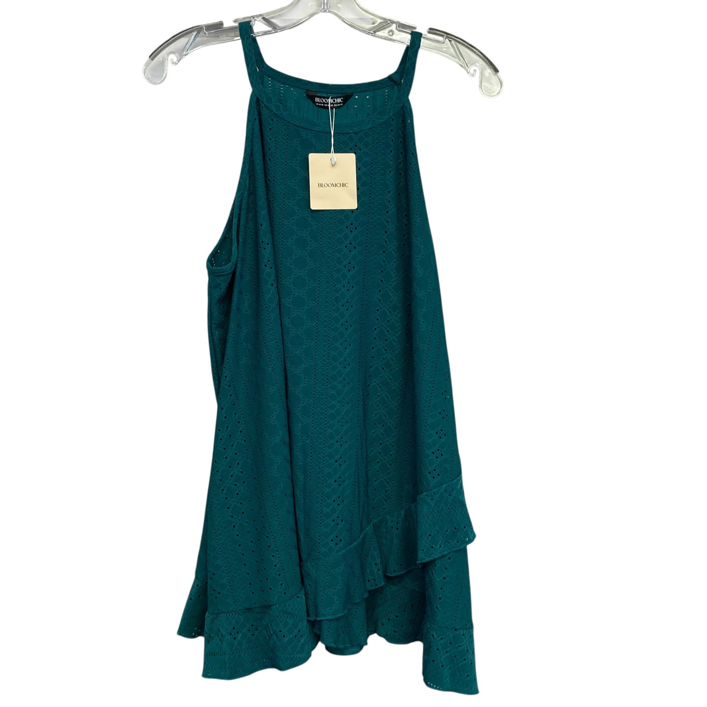 Top Sleeveless By Bloomchic In Teal, Size:XL