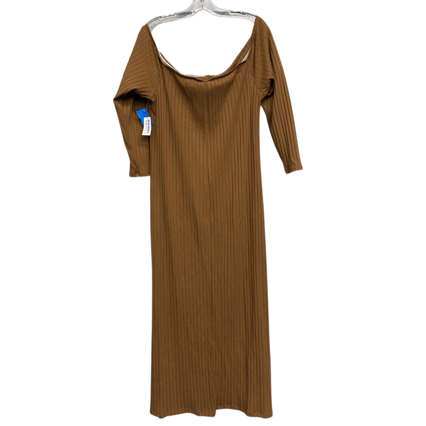 Dress Casual Maxi By Old Navy In Brown, Size:1X