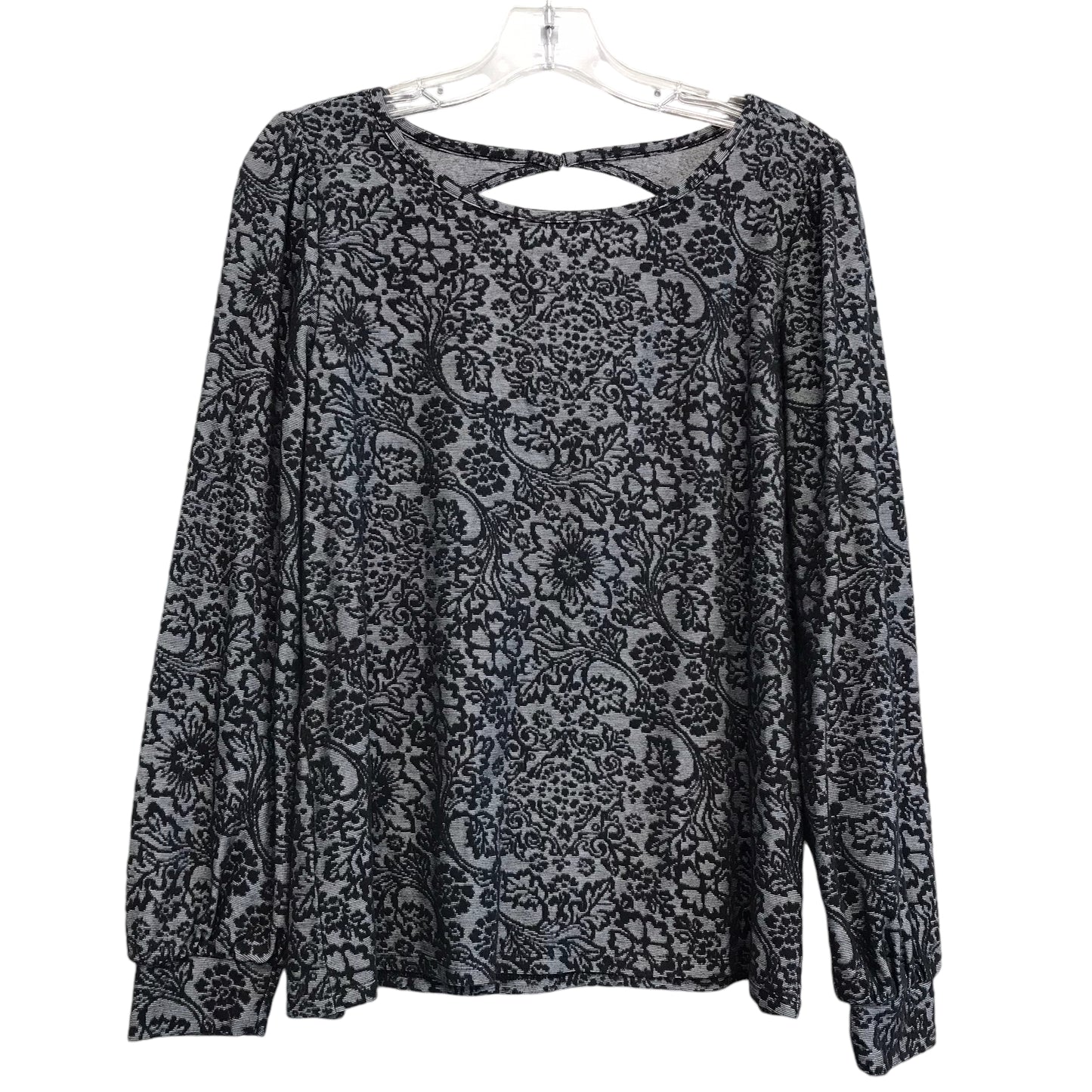 Top Ls By Loft In Black & Grey, Size:M