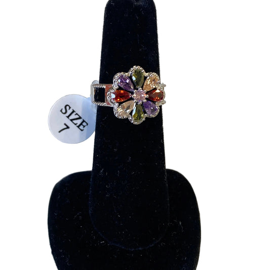 Ring Statement In Silver, Size:7