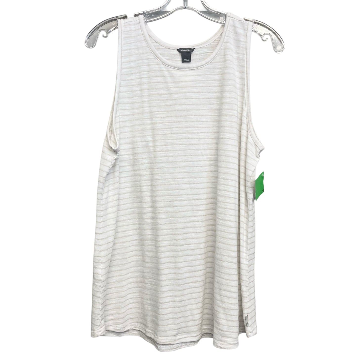 Top Sleeveless By Eddie Bauer In Striped Pattern, Size:L