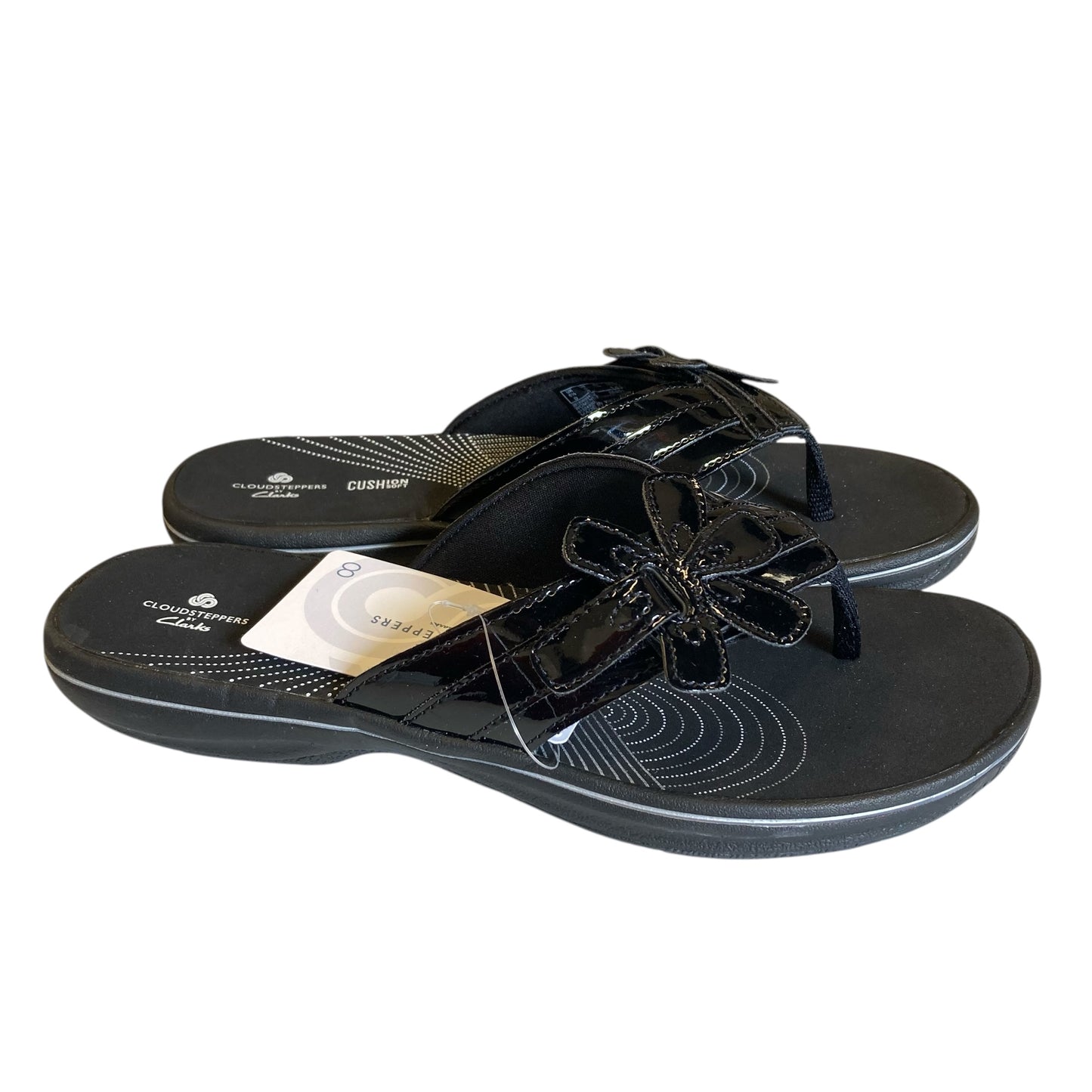 Sandals Flip Flops By Clarks In Black, Size:8