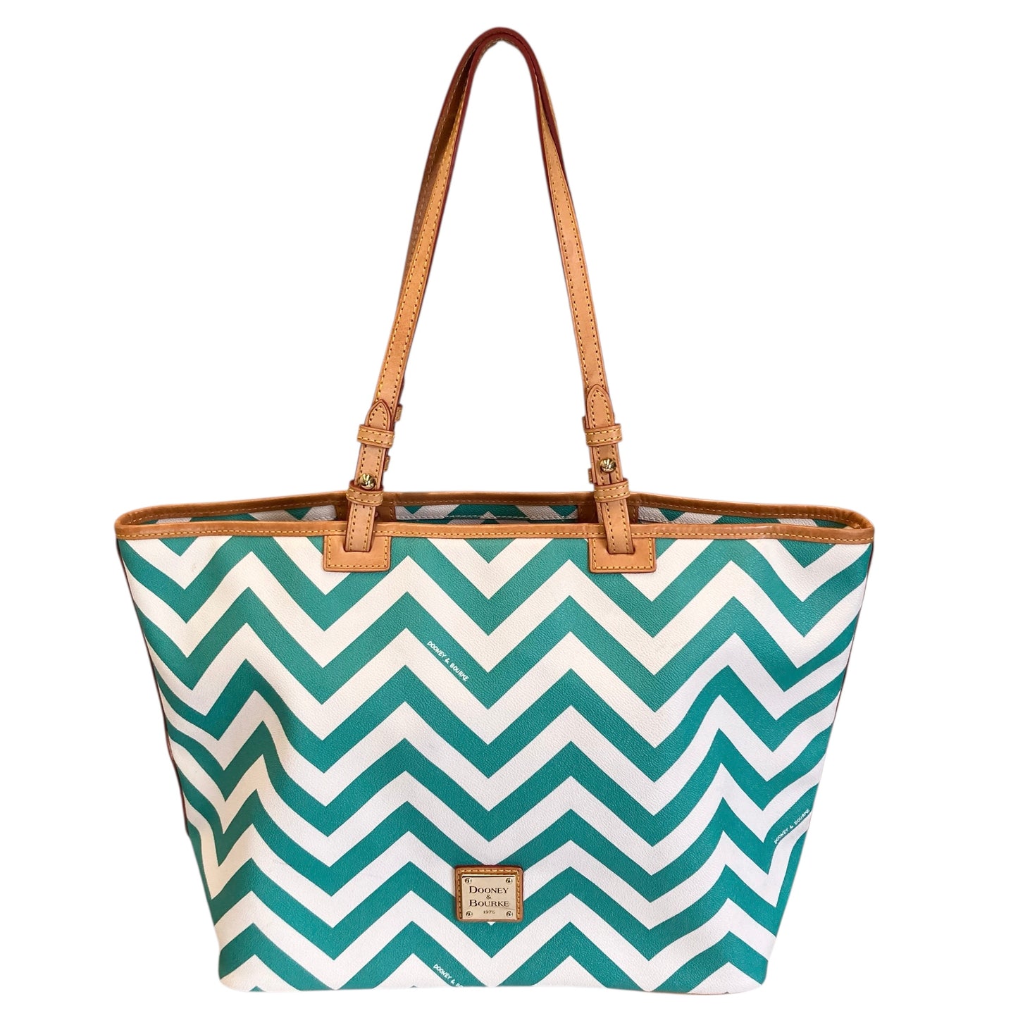 Handbag Designer By Dooney And Bourke In Teal, Size:Large