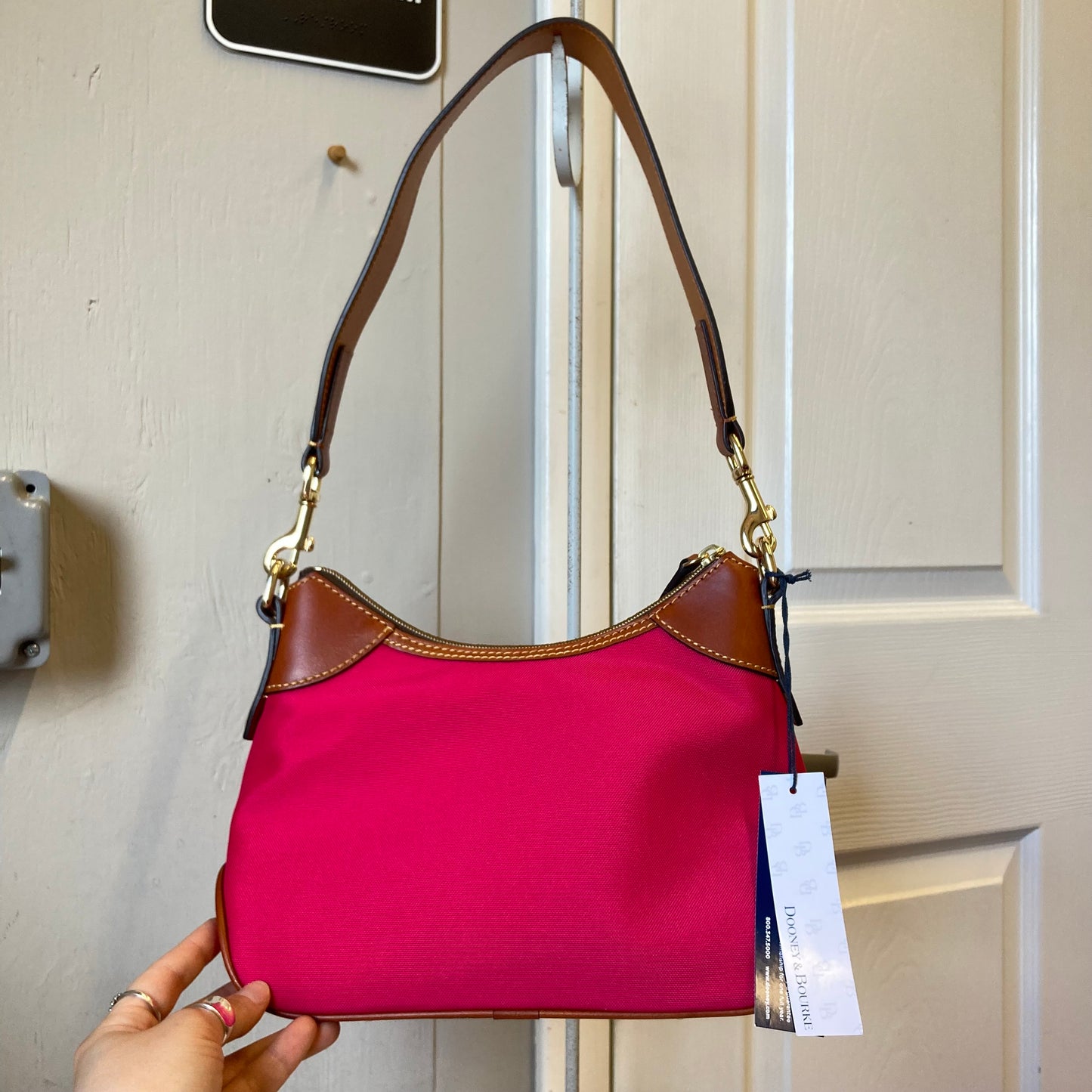 Handbag Designer By Dooney And Bourke In Pink, Size:Small