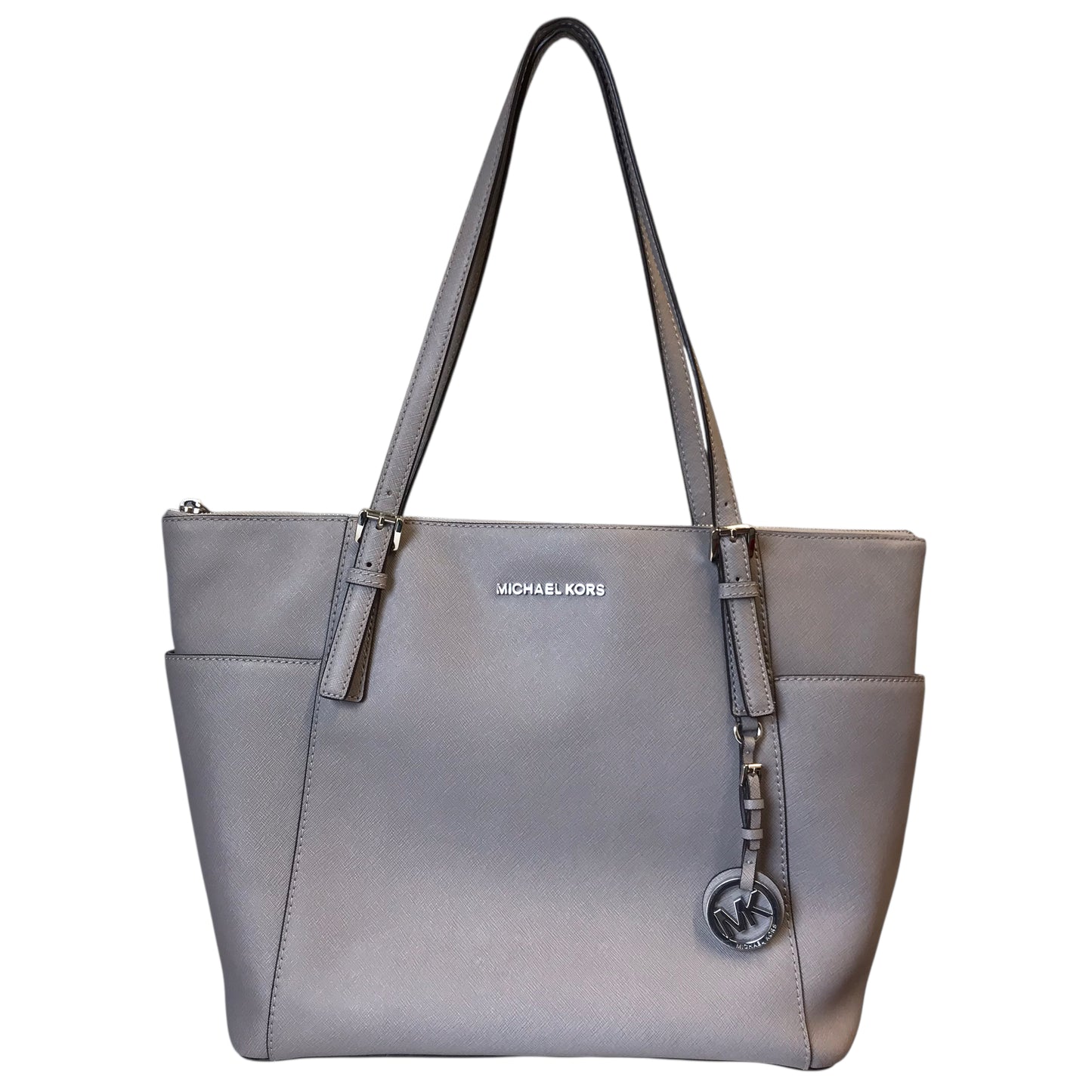 Handbag Designer By Michael Kors In Grey, Size:Large