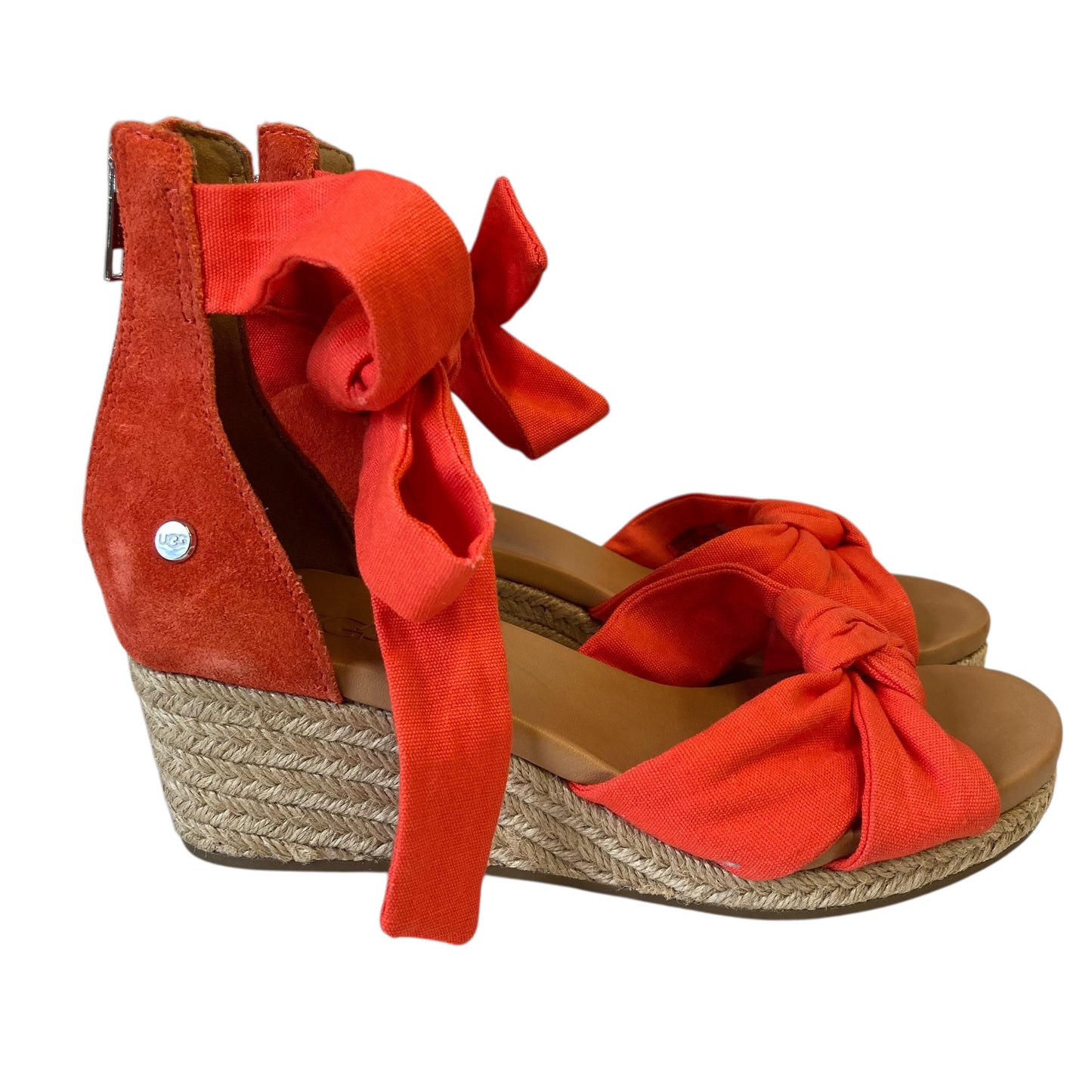 Sandals Designer By Ugg In Orange, Size:5