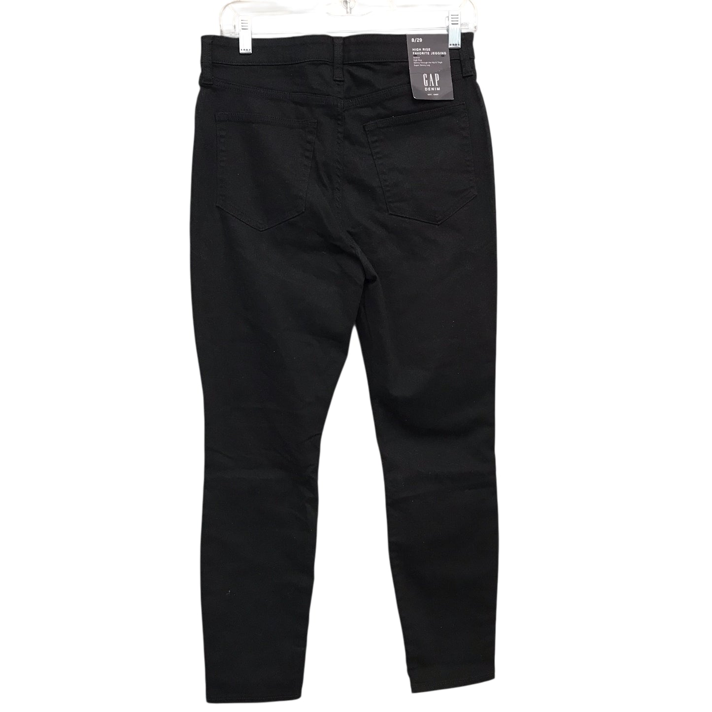 Jeans Jeggings By Gap In Black Denim, Size:8