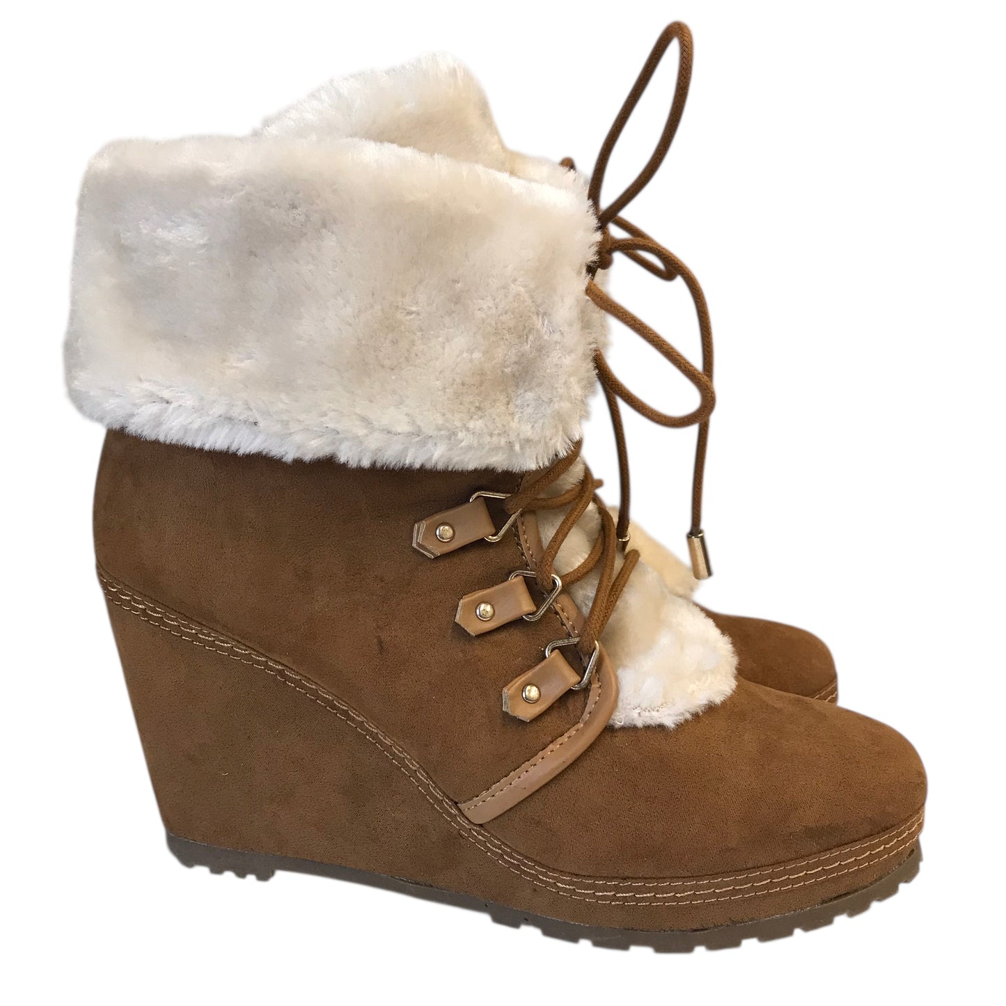 Boots Ankle Heels By Union Bay In Brown, Size:8