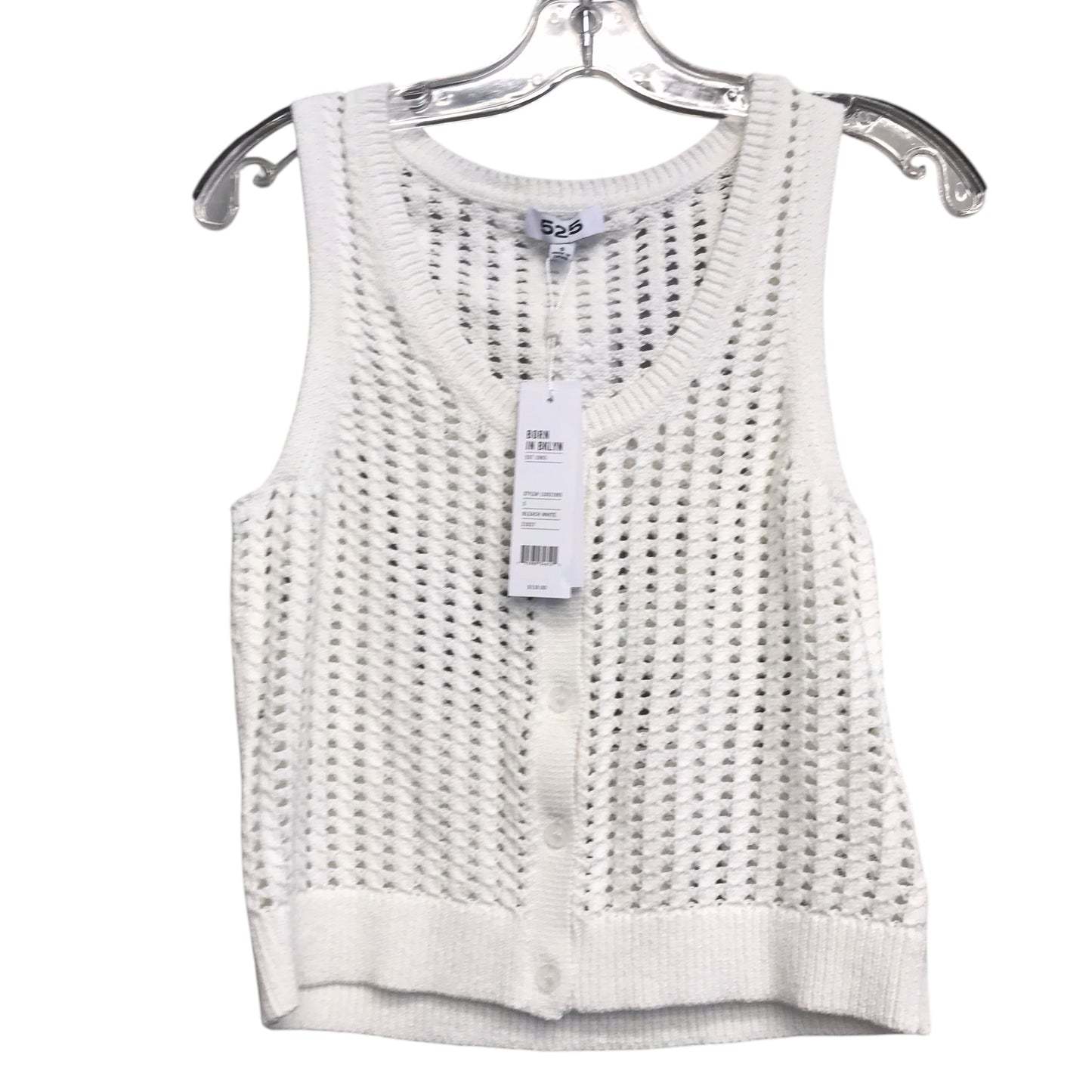 Vest Sweater By 525 In White, Size:S