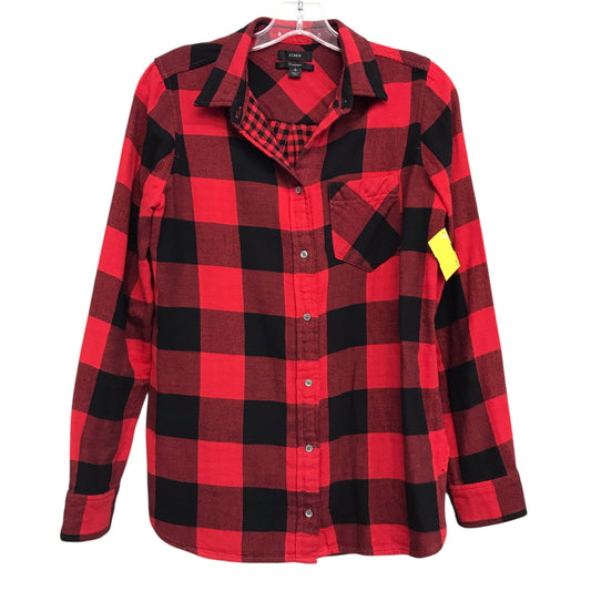 Top Ls By J. Crew In Black & Red, Size:S