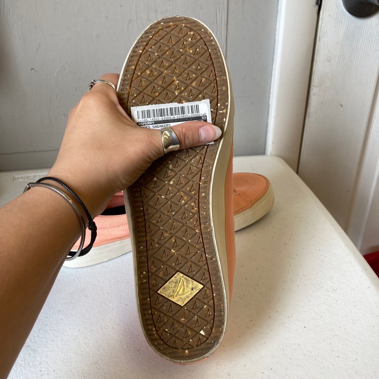 Shoes Sneakers By Sperry In Peach, Size:9