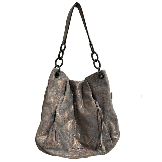 Crossbody By Aimee Kestenberg In Grey & Gold, Size:Large